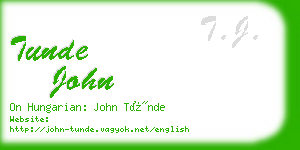 tunde john business card